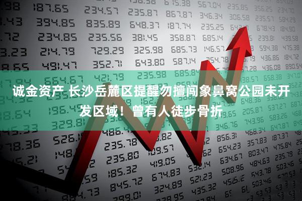 诚金资产 长沙岳麓区提醒勿擅闯象鼻窝公园未开发区域！曾有人徒步骨折